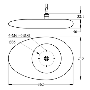 WTP110-D180-CL20 Broadband Flat Piston Transducer